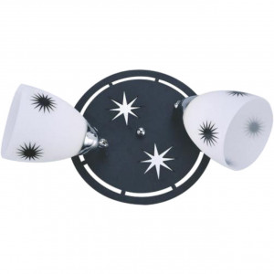 Corpuri de iluminat, Plafoniera Allium LY-3035, 2xE27, neagra+crom, IP20, Klausen - savelectro.ro