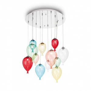 Plafoniera CLOWN SP12, metal, sticla, color, 12 becuri, dulie G9, 100951, Ideal Lux [1]- savelectro.ro