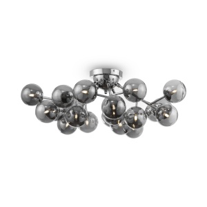 Corpuri de iluminat, Plafoniera Dallas MOD545PL-20CH, 20xG9, neagra+fumurie, IP20, Maytoni - savelectro.ro