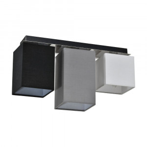 Plafoniere, Plafoniera Kalifa KL100009, 3xE14, alba+gri+neagra, IP20, Klausen - savelectro.ro