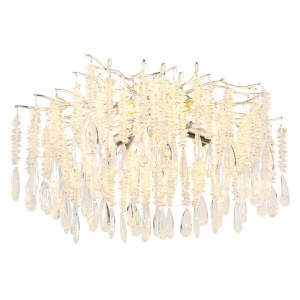 Plafoniere, Plafoniera Kinga 8xE14, cristale, Ø60 cm, IP20, argintie, Globo Lighting - savelectro.ro