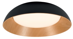 Plafoniere LED, Plafoniera LED 12812-OP, 24W, 1800 lm, lumina calda/neutra/rece, IP20, neagra+lemn, Optonica - savelectro.ro
