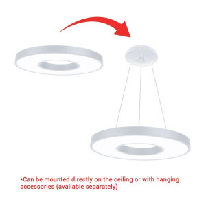 Plafoniera LED 2919-OP, rotunda, 64W, 4800lm, lumina neutra, IP20, alba, Optonica [2]- savelectro.ro
