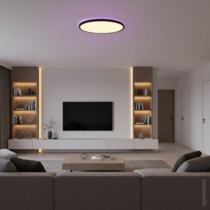 Plafoniera LED 2942-OP, 24W, RGB, 1920 lm, lumina calda/neutra/rece, IP20, dimabila, neagra, Optonica [6]- savelectro.ro