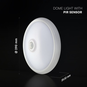 Plafoniera LED cu senzor de miscare PIR CREE VT-13, 12W, 4000K, 1000 lm, IP20, alba, V-TAC [11]- savelectro.ro