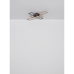 Plafoniera LED Dakari, 40W, 1650 lm, lumina calda (3000 K), IP20, neagra+aurie, Globo Lighting [10]- savelectro.ro