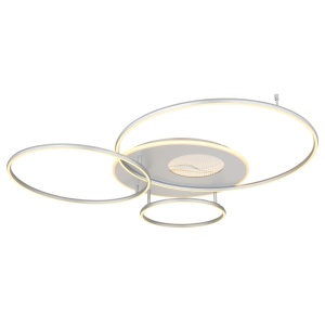 Plafoniere LED, Plafoniera LED Invertina 70W, lumina calda/neutra/rece, 4599 lm, telecomanda, IP20, dimabila, argintie mat, Globo Lighting - savelectro.ro