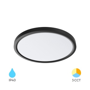 Plafoniere LED, Plafoniera LED Jade 36W, lumina calda/neutra/rece, neagra, IP40, Braytron - savelectro.ro