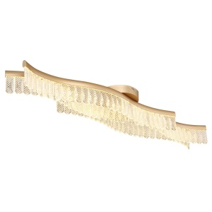 Plafoniere LED, Plafoniera LED Juliet 35W, 1560 lm, lumina calda (3200K), 108 cm, IP20, aurie mat, Globo Lighting - savelectro.ro