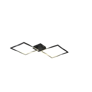 Plafoniere LED, Plafoniera LED Maxxy, 24W, 1200 lm, lumina calda (3000 K), IP20, neagra, Globo Lighting - savelectro.ro