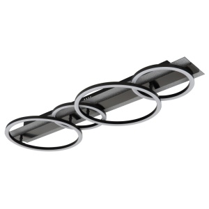 Plafoniera LED Norberto, 55W, 1470 lm, lumina neutra (4000 K), IP20, neagra mat, Globo Lighting