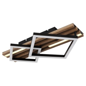 Plafoniera LED Obrien 25W, 1300 lm, lumina calda (3000K), 47.5 cm, IP20, imitatie lemn, Globo Lighting [4]- savelectro.ro
