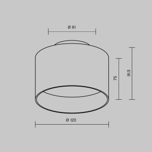 Plafoniera LED Planet C009CW-L16B, 16W, 1000lm, lumina calda, IP20, neagra, Maytoni [4]- savelectro.ro