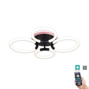 Klausen Stoc, Plafoniera LED Rhea PL4 KL151102, 41W, 3000K-4500K-6500K + RGB, dimabila, telecomanda, smart, alb, Klausen - savelectro.ro