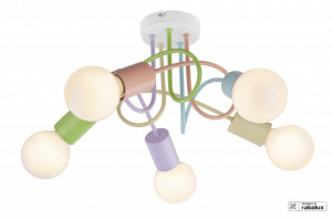 Plafoniera Linett 6340-RAB, 5xE27, multicolora, IP20, Rabalux