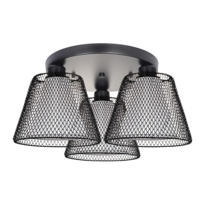 Plafoniera Novos PL3 R, 3xE27, neagra, Klausen [1]- savelectro.ro