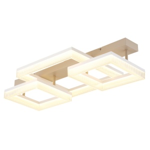 Plafoniere LED, Plafoniera patrata LED Marlenne 40W, lumina calda (3000 K), 3300 lm, IP20, nisipie, Globo Lighting - savelectro.ro