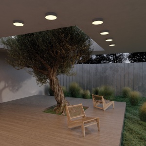 Plafoniera pentru exterior LED Zon O431CL-L30B3K, 30W, 2200lm, lumina calda, IP65, neagra, Maytoni [2]- savelectro.ro