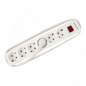 Prelungitor 6 prize 1.4 metri, cu protectie la supratensiune, Strohm