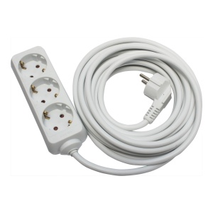 Prelungitoare Electrice, Prelungitor Strohm, Fara Intrerupator, 3 Prize, 3 m, 3680 W, Alb - savelectro.ro