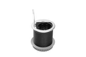 Priza incastrata in blat 60mm, 1x Schuko + USB-C, 5V, 3A, 1.9m, culoare aluminiu, GTV [2]- savelectro.ro