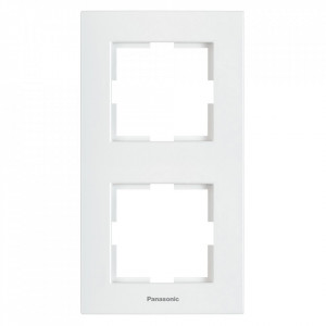 Prize si intrerupatoare, Rama 2 module verticala Karre Plus Pansonic, alba - savelectro.ro