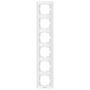 Prize si intrerupatoare, Rama 6 module verticala IP20, Alb, Panasonic Arkedia - savelectro.ro