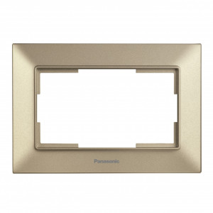 Prize si intrerupatoare Panasonic, Rama Priza dubla, Bronz, IP20, Panasonic Arkedia Slim - savelectro.ro