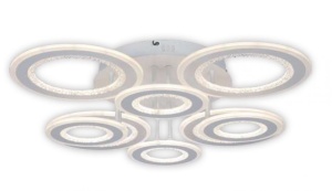 Resigilate, (RESIGILAT) Plafoniera LED Smart Rondos KL151066, dimabila, cu telecomanda, 210W, 18200lm, lumina calda+neutra+rece, IP20, alba, Klausen - savelectro.ro