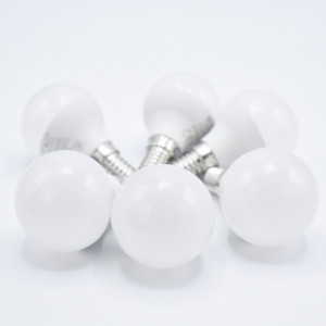 Set 6 becuri LED 4.5W (40W), E14, P45, 470 lm, lumina calda (3000K), opal, V-TAC