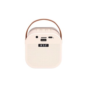 Set boxa bluetooth cu doua microfoane, RGB, 3W, USB-C, bej, Masterled [5]- savelectro.ro