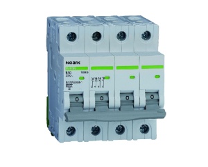 Sigurante automate, Siguranta automata 4P, 25A, curba de declansare B, capacitate de rupere 6kA, Noark - savelectro.ro