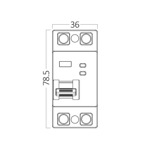 Siguranta cu protectie diferentiala RCCB, 2P, 25A, 100mA, tip AC, 10kA, Braytron [4]- savelectro.ro