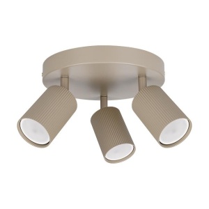 Spot aplicat Lucerno 3xGU10, rotund, orientabil, IP20, bej, Masterled