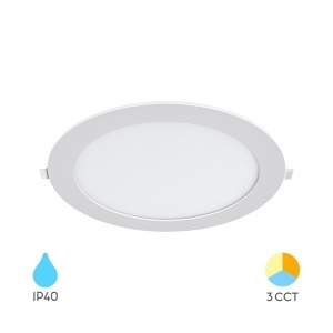 Spot incastrat LED 18W, 1760lm, lumina calda/neutra/rece, Ø229mm, IP40, alb, Braytron