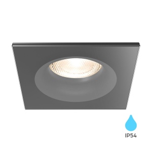 Corpuri de iluminat, Spot incastrat patrat Tetra, aluminiu, negru, IP54, Braytron - savelectro.ro