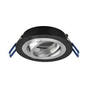 Spot incastrat rotund, aluminiu, negru-argintiu, IP20, Braytron [3]- savelectro.ro