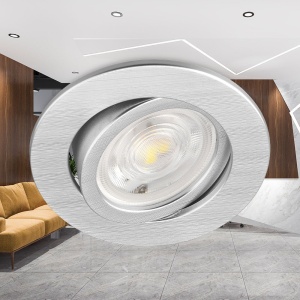 Spot LED incastrat 7W, 750lm, lumina calda/neutra/rece, IP20, argintiu, Braytron [2]- savelectro.ro