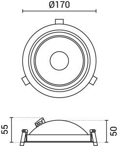 Spot LED incastrat orientabil Bridgelux 15W, 1500 lm, lumina calda/neutra/rece, IP20, alb, Optonica [2]- savelectro.ro