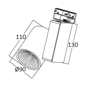 Spot LED pe Sina 30W, Braytron, 2660lm, Lumina Calda (3000K), Alb [4]- savelectro.ro