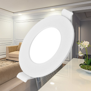 Spot led rotund incastrat 4W, dimabil, 280 lm, IP40, lumina rece(6500K), Ø85 mm, alb, Braytron [2]- savelectro.ro