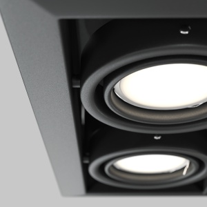 Spot Metal DL008-2-02-B, incastrat, 2xGU10, negru, IP20, Maytoni [3]- savelectro.ro