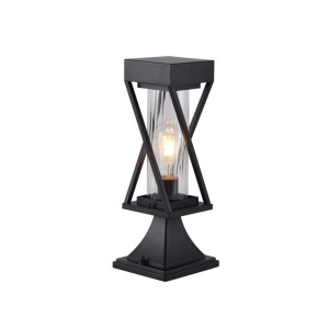 Stalpi iluminat exterior, Stalp exterior Helena, 1xE27, negru, transparent, Klausen - savelectro.ro
