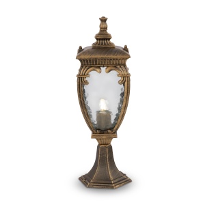 Stalp pentru exterior Fleur O414FL-01GB, 1xE27, bronz+transparent, IP44, Maytoni [1]- savelectro.ro