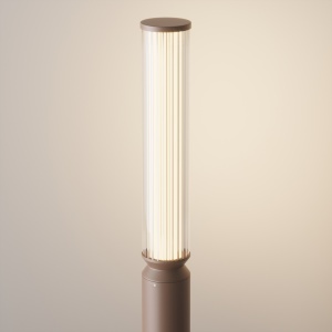 Stalp pentru exterior LED Lit O593FL-L12BR3K, 12W, 600lm, lumina calda, IP65, maro, Maytoni [2]- savelectro.ro