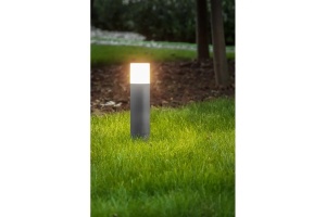 Stalp pentru gradina, 1 bec, dulie E27, IP44, 400 mm, otel inoxidabil, GTV [3]- savelectro.ro