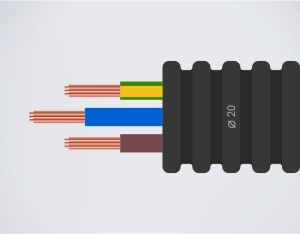 Accesorii pentru managementul cablurilor, Tub flexibil copex 20mm precablat, 3x4 MYF - savelectro.ro