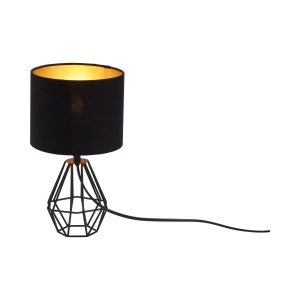 Veioza Hexa BR-BV06-00013, cu intrerupator, 1xE14, neagra, IP20, Braytron [1]- savelectro.ro