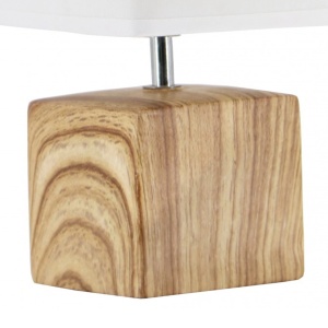 Veioza James KL6845, 1xE14, alb cu finisaj lemn deschis, design modern, IP20 [3]- savelectro.ro