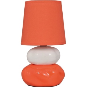 Veioze, Veioza Omar KL0502, 1xE14, portocaliu, ceramica + textil, stil modern, Klausen - savelectro.ro